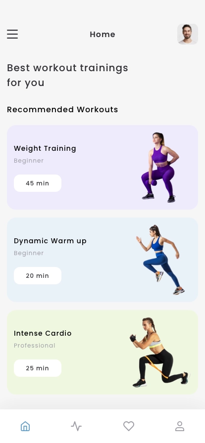 Fitness & Workout Tracker Mobile App UI Kit - Screenshot 1