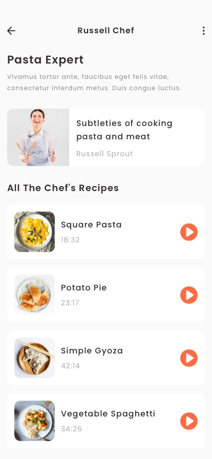 Chef Finder & Cooking Mobile App UI Kit for Figma, Sketch & XD | UIworkshop