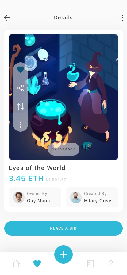 NFT Market Mobile App UI Kit - Screenshot 3