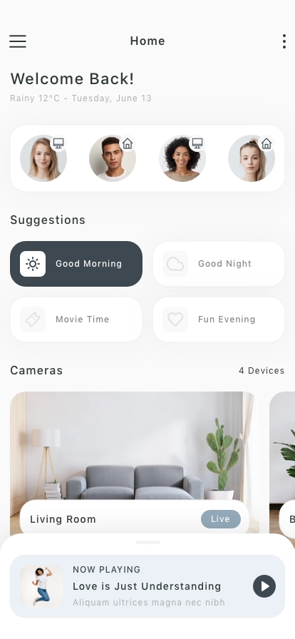 Smart Home Mobile App UI Kit - Screenshot 1