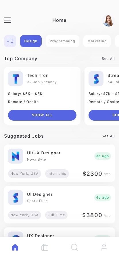 Job Finder Mobile App UI Kit - Screenshot 2
