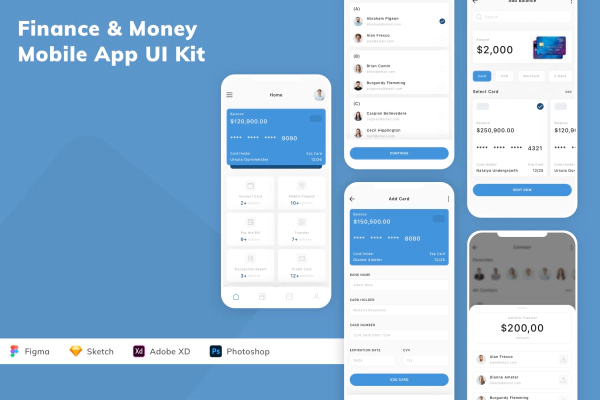 Finance & Money Mobile App UI Kit