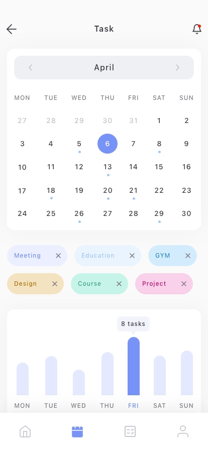To-Do Planner Mobile App UI Kit - Screenshot 1