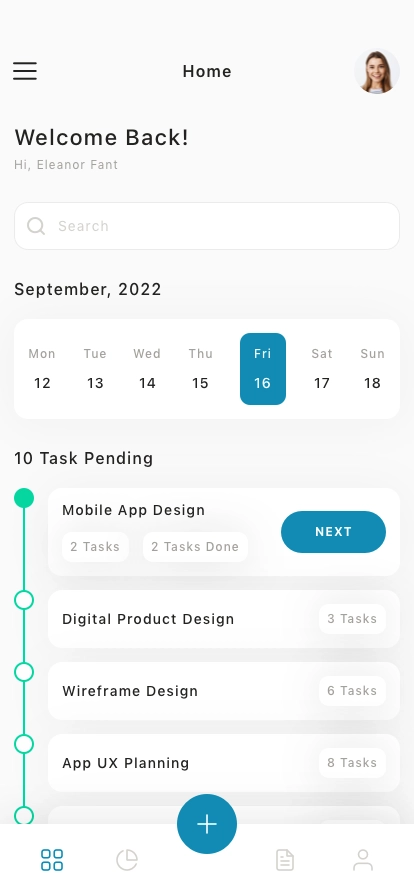 Project Management Platform Mobile App UI Kit - Screenshot 1