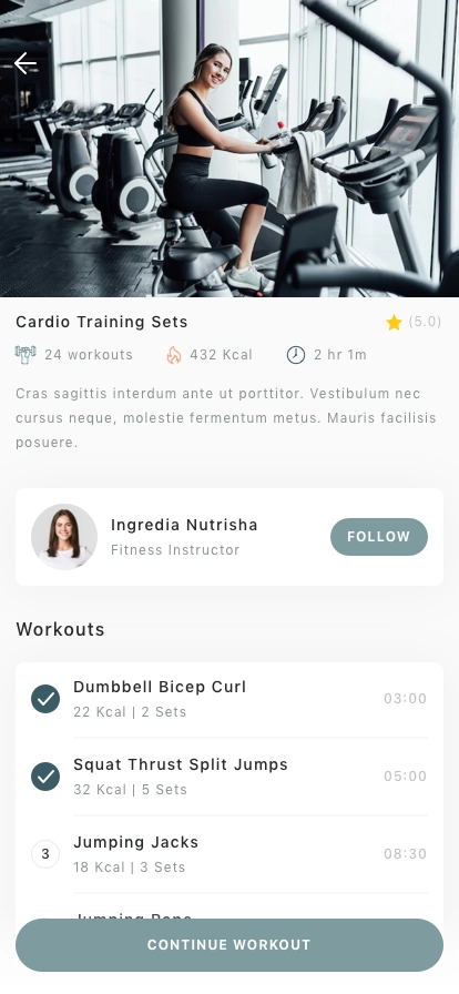 GYM & Workout Mobile App UI Kit - Screenshot 2