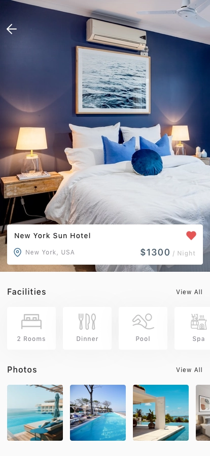 Hotel Reservation Mobile App UI Kit - Screenshot 5