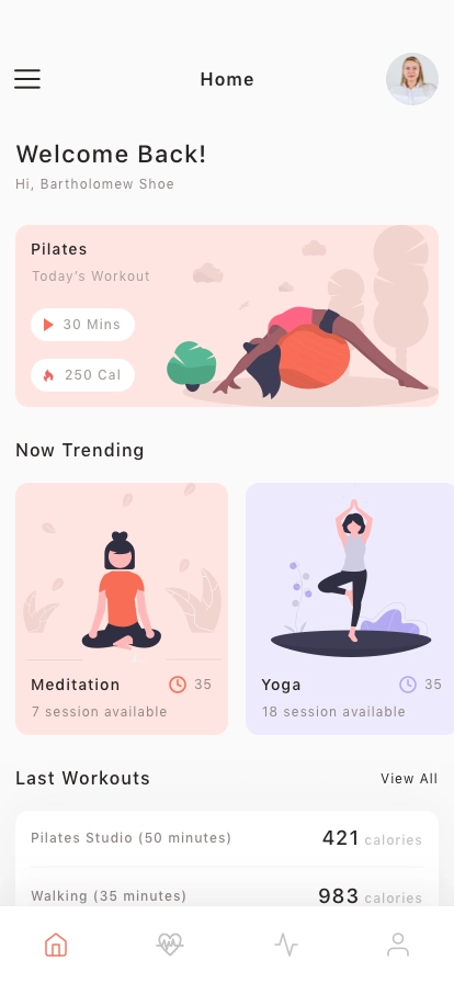 Fitness & Workout App UI Kit - Screenshot 1