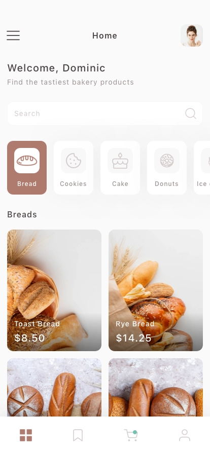 Bakery Shop Mobile App UI Kit - Screenshot 1