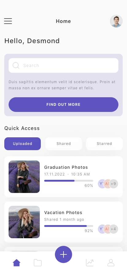 File Manager Mobile App UI Kit - Screenshot 1
