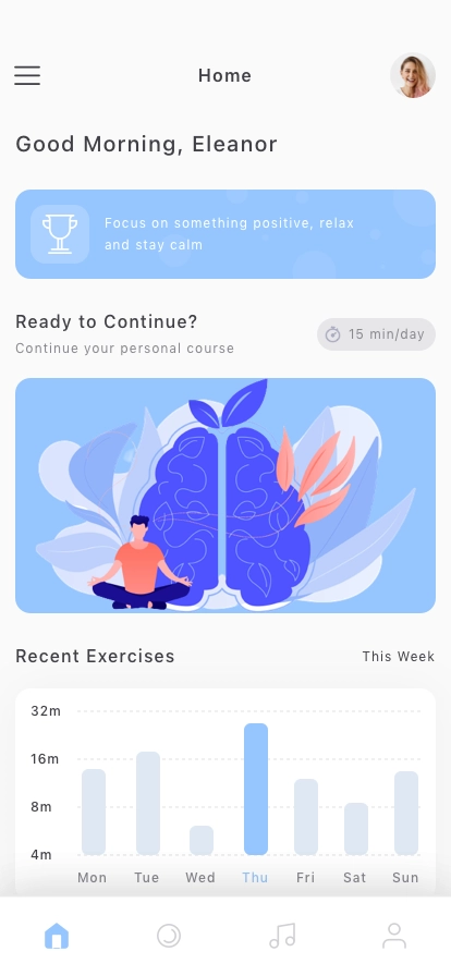 Mental Clarity Mobile App UI Kit - Screenshot 1