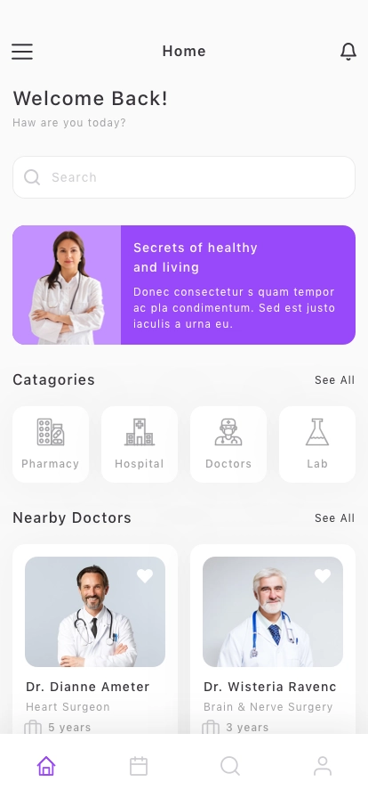 Doctor Appointment Mobile App UI Kit - Screenshot 1