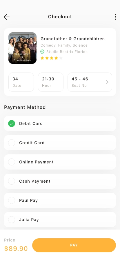 Movie Ticket Mobile App UI Kit - Screenshot 5