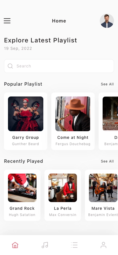 Music Streaming Mobile App UI Kit - Screenshot 1