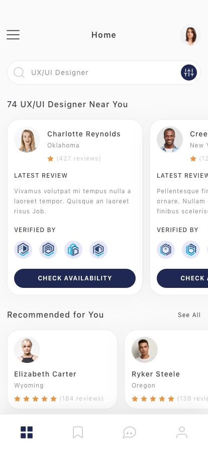 Job Search Mobile App UI Kit - Screenshot 1
