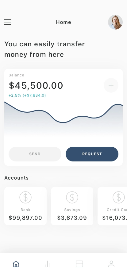 Money Transfer Mobile App UI Kit - Screenshot 1