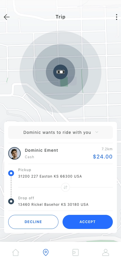 Taxi Service Mobile App UI Kit - Screenshot 2