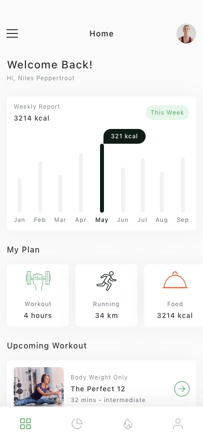 Fitness Mobile App UI Kit - Screenshot 1