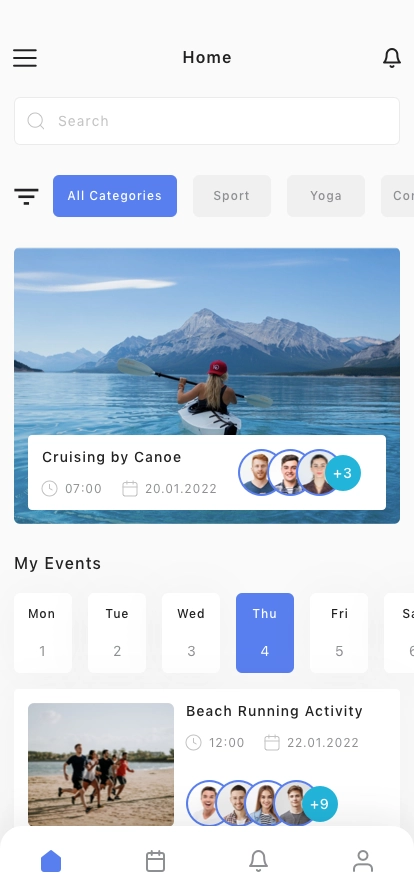 Event Finder Mobile App UI Kit - Screenshot 1