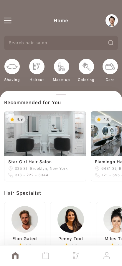 Hair Salon Appointment App UI Kit - Screenshot 1