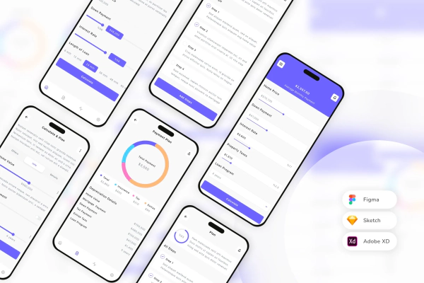 Mortgage Calculator & Planner Mobile App UI Kit