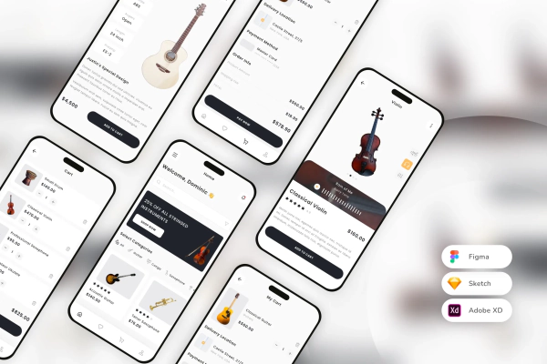 Instrument Store Mobile App UI Kit