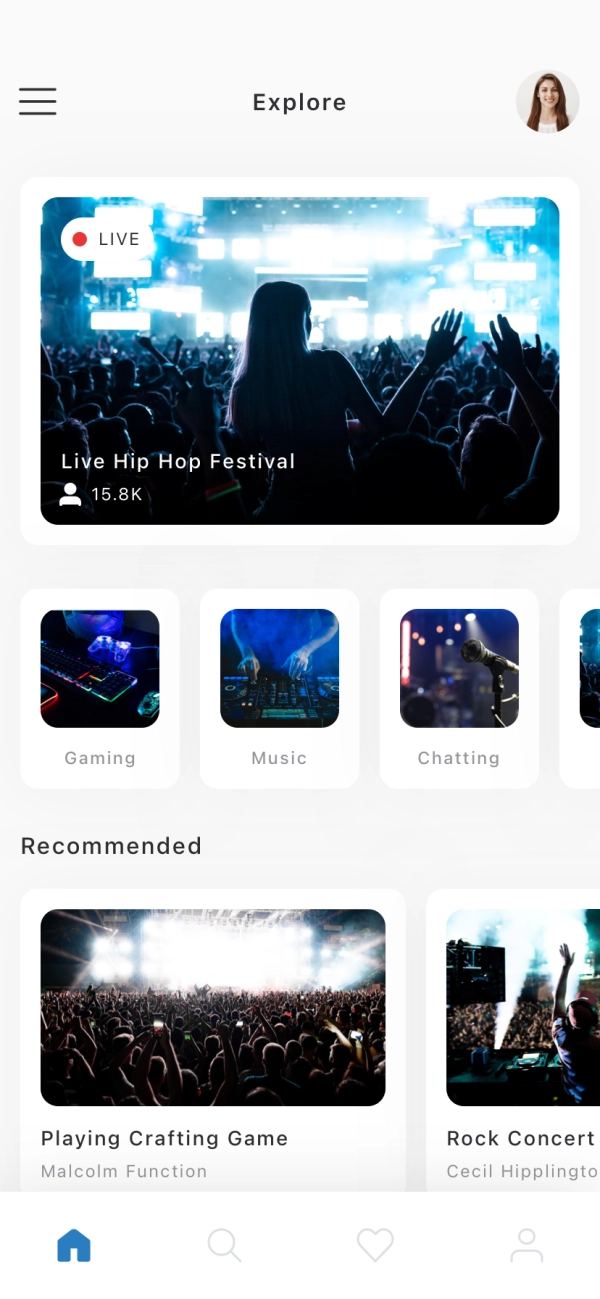 Streaming & Donates Mobile App UI Kit - Screenshot 1