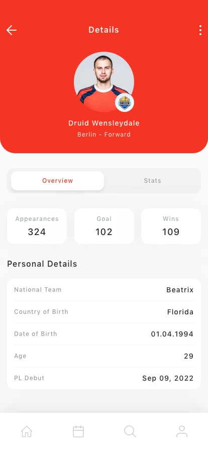 Livescore Sport Mobile App UI Kit - Screenshot 2