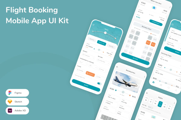Flight Booking Mobile App UI Kit