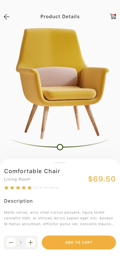 Furniture Shop Mobile App UI Kit - Screenshot 4