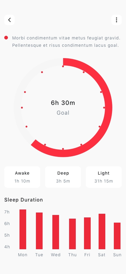 Sleep Tracker Mobile App UI Kit - Screenshot 3