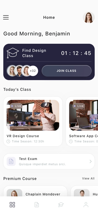 Online Learning Mobile App UI Kit - Screenshot 1