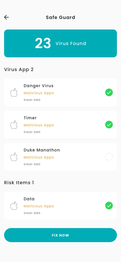 Antivirus & Malware Scanner App UI Kit - Screenshot 4