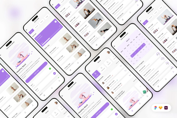 Wellness & Yoga Mobile App UI Kit