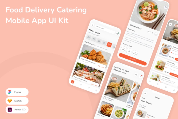 Food Delivery Catering Mobile App UI Kit