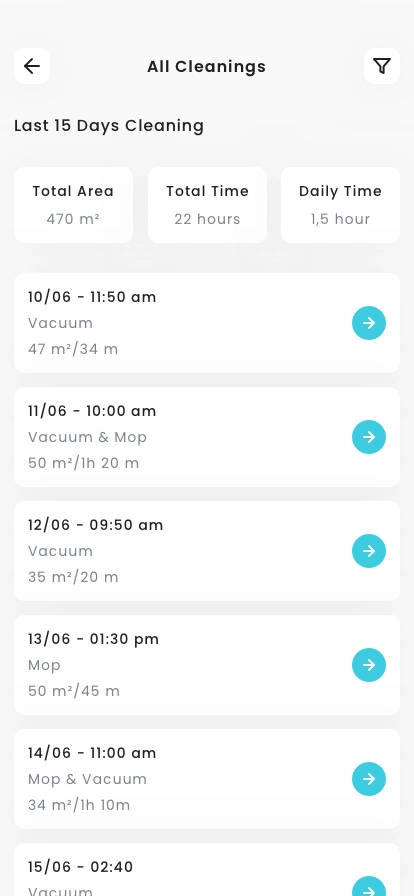 Smart Robot Vacuum Cleaner Mobile App UI Kit - Screenshot 6