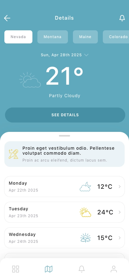 AI Weather Forecast Mobile App UI Kit - Screenshot 3