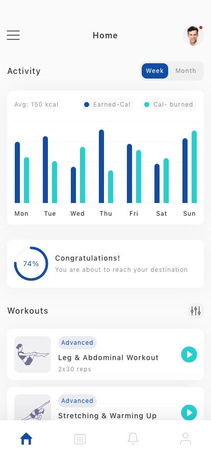 Sports Tracker Mobile App UI Kit for Figma, Sketch & XD | UIworkshop