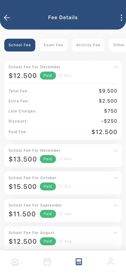 School & Student Mobile App UI Kit - Screenshot 2
