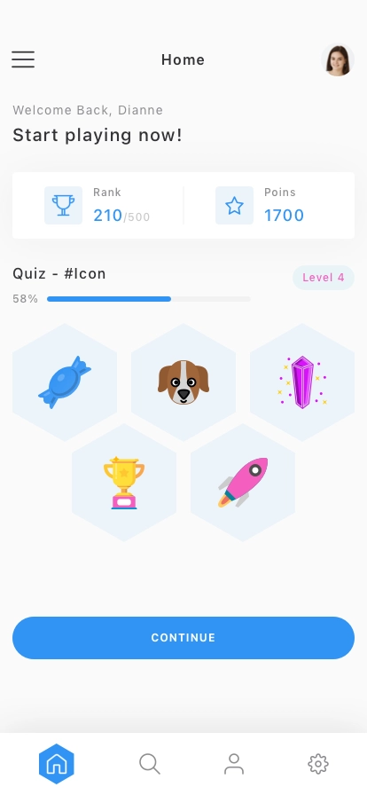 Quiz Game Mobile App UI Kit - Screenshot 1