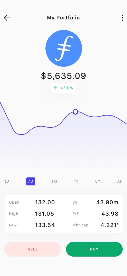 Cryptocurrency Invester App UI Kit - Screenshot 5