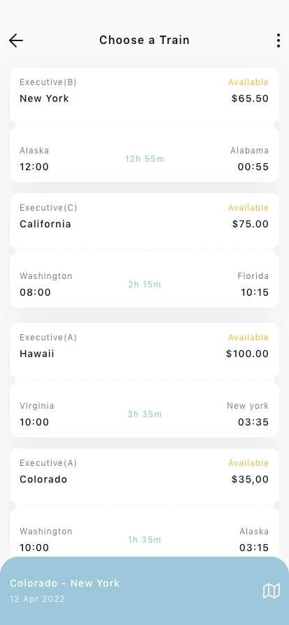 Train Ticket & Booking Mobile App UI Kit - Screenshot 4