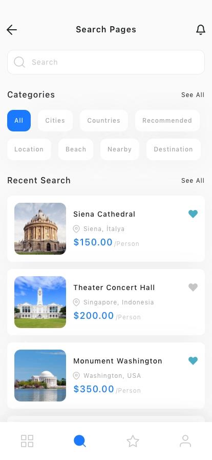 Travel & Tour Mobile App UI Kit - Screenshot 3