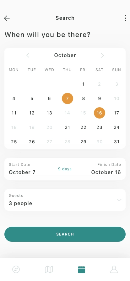 Travel Destination Search Mobile App UI Kit for Figma, Sketch & XD ...