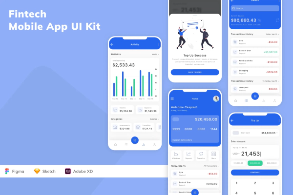 Fintech Mobile App UI Kit