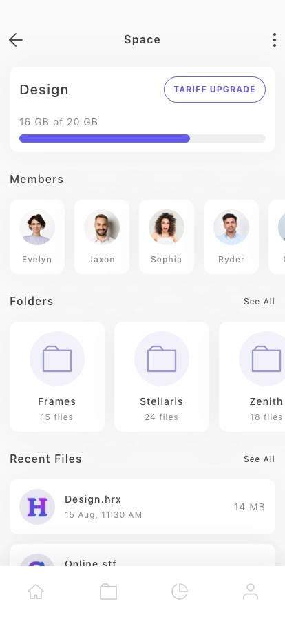 Online Storage Mobile App UI Kit - Screenshot 4