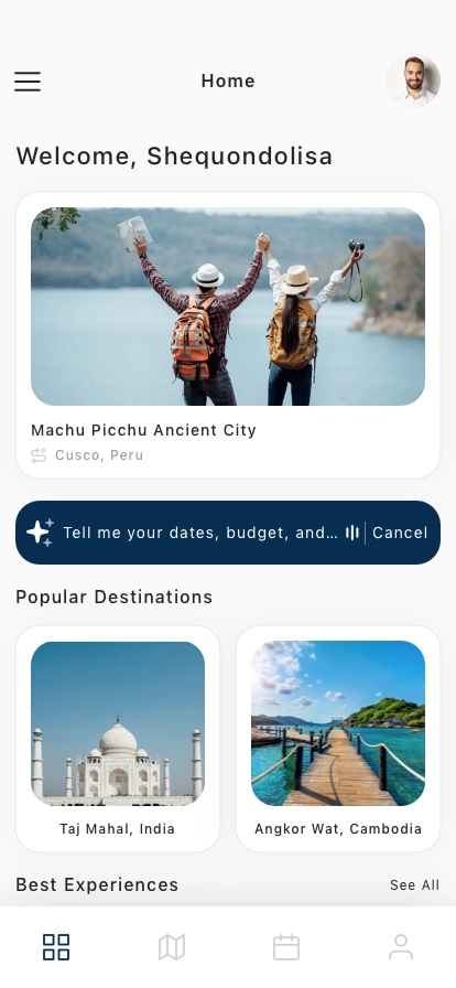 Trip Booking Mobile App UI Kit - Screenshot 1