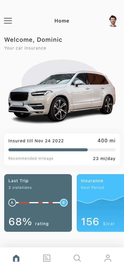 Auto Insurance Mobile App UI Kit - Screenshot 1