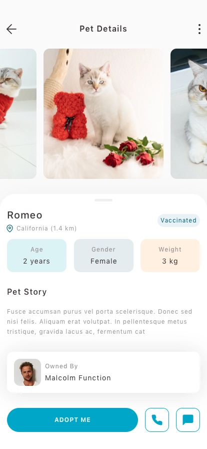 Pet Sharing Mobile App UI Kit - Screenshot 5