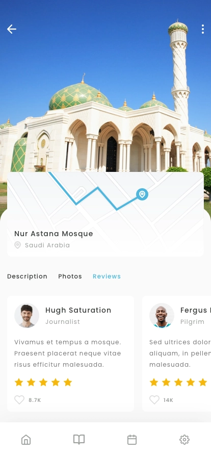 Find Mosque Mobile App UI Kit for Figma, Sketch & XD | UIworkshop