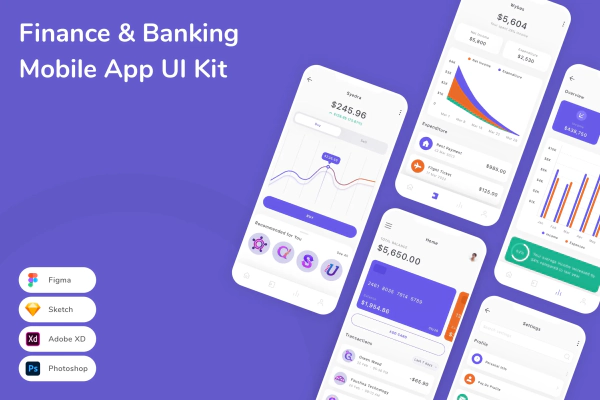 Finance & Banking Mobile App UI Kit